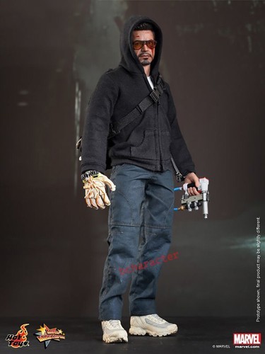 Modelo de figura coleccionable de 12 pulgadas Hot Toys MMS209 IRON MAN 3 TONY START THE MECHANIC - Imagen 2 de 16