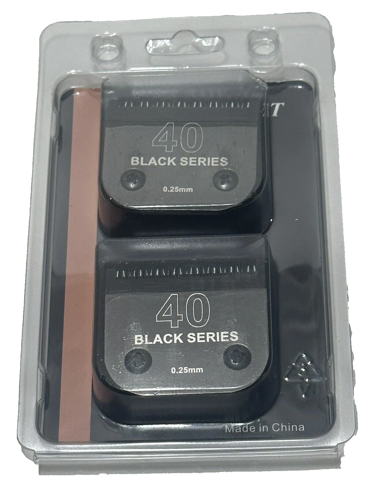 Black Series 40 .25mm Detachable Pet Grooming Replacement Blades Set of 2