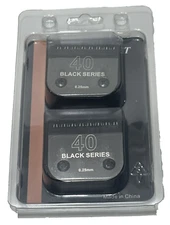 Black Series 40 .25mm Detachable Pet Grooming Replacement Blades Set of 2