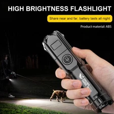 Telescopic Zoom Tactical Flashlights Rechargeable LED Flashli LongRange ζ🔥