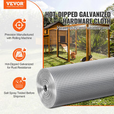 VEVOR Hardware Cloth, 1/4 inch 48in x 100 ft 23 Gauge, Hot Dipped Galvanized Wir