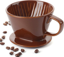 Coffee Dripper, Ceramic Pour over Coffee Maker, Porcelain Slow Brewing Accessori