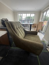 Olive Green Swivel Armchair