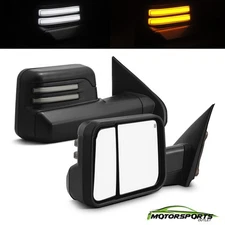 Fit 2014-2018 Chevy Silverado Power Heated+Temp Sensor Black Towing Mirrors Pair