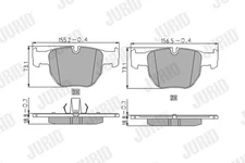 JURID 572507J brake pad set, disc brake for LAND ROVER