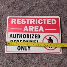 Authorized Personnel Only Bilingual Sign - 10x7 Inch Vinyl Sticker For Restricted Areas