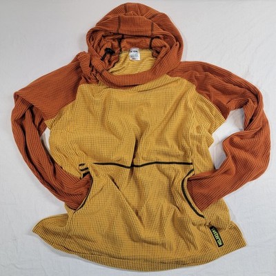 Melanzana (Melly) Fleece Micro Grid Hoodie V2 Mens XL - Sunflower / Pumpkin