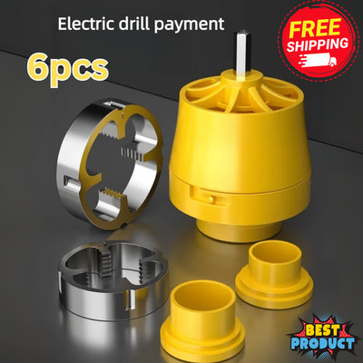 PVC Pipe Threader Plumbing Tool Kit Pipe Cutting Round Set with 3 Dies