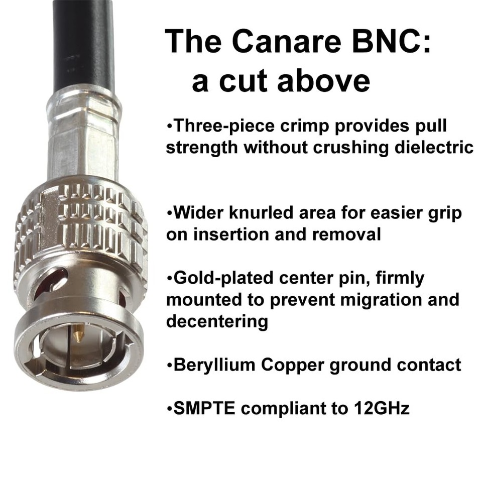 Blue Jeans Cable 3G/6G SDI Cable, RG6 (18AWG) Sized, with Canare BNCs ...
