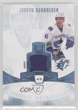 2013-14 SPx Rookie Materials Jordan Schroeder #RM-JS e9p