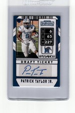 2020 Panini Contenders Draft Picks #249 Patrick Taylor Jr Draft Ticket Blue Foil