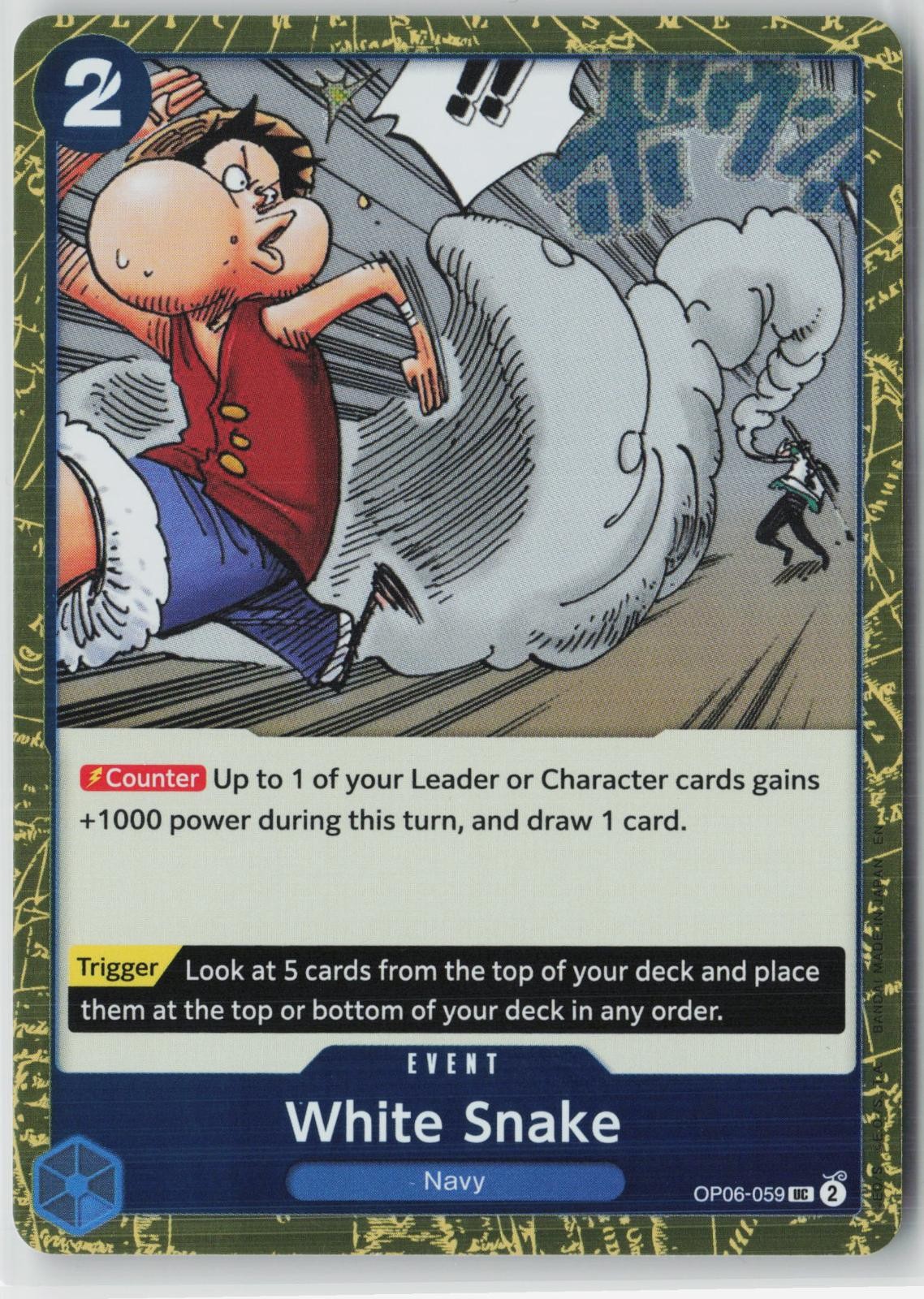 WHITE SNAKE FOIL OP06-059 PREMIUM BOOSTER -THE BEST- VOL. 2 ONE PIECE NM
