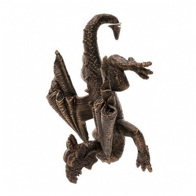 Dinosaurier-Hängefigur Metalloptik Resin-Dekofigur Kunstharz