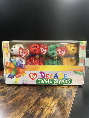 TY Decade Jingle Beanies New In Box Set Of 4 Teddy Bears Beanie Babies Club