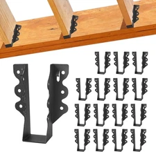 16 Pcs 2"x 6" Joist Hanger,Q235B Steel Face Mount Joist Hangers,Black Powder Coa