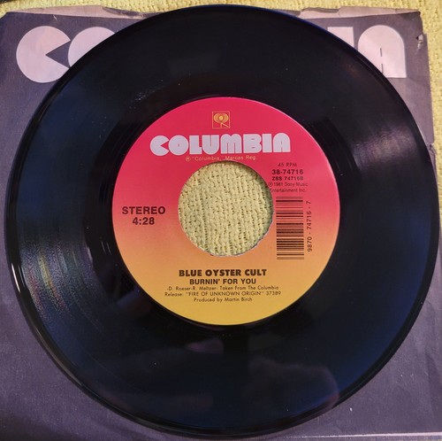 Blue Oyster Cult "(Don't Fear) The Reaper / Burnin' For You" super two-fer! VG+ - Afbeelding 3 van 3
