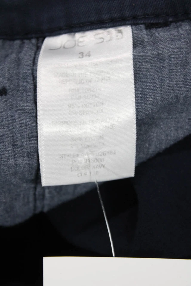 Joes Mens Zip Up Brixton Fit Trouser Shorts Navy Blue Cotton Size 34 - Image 4 of 4