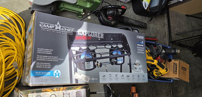 Camp Chef EX60LW Explorer 2 Burner Gas Stove 30000 BTU Removable Legs