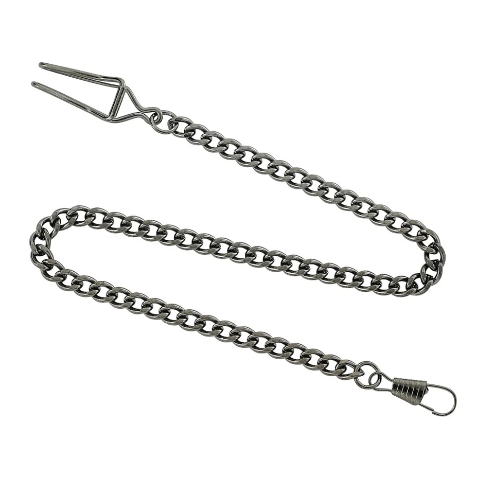 Мужские кварцевые карманные часы Gotham Gun Metal с черным циферблатом No GWC15042BBK - Изображение 4 из 4