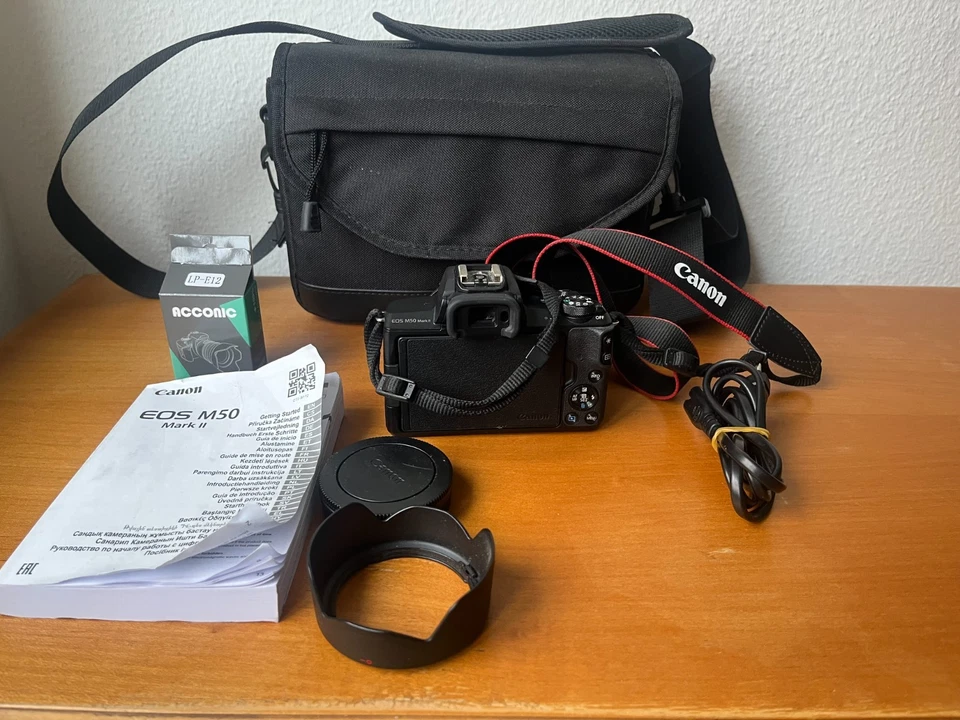 Canon EOS M50 Mark II 24,1MP Spiegellose Systemkamera - Schwarz (Kit mit 15-45mm - Bild 3 von 4