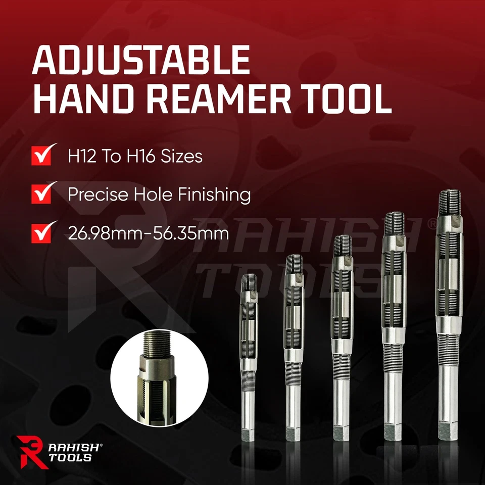 Adjustable Hand Reamer Tool H12 To H16 Sizes - 1-1/16" to 2-7/32" Reaming Too... - Image 2 of 4