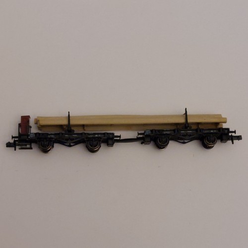 Fleischmann Doppel-Drehschemelwagen 20770 mit Bremshaus Ladung Spur N  Neuwertig | Condition: Gebraucht