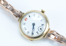 Damenuhr Earnest Hewitt 9 kt Gelbgold 25 mm v...
