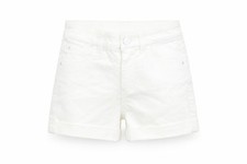 M&Co Girls Boyfriend Shorts Size 11 Years UK '' Ivory Pockets Button
