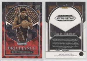 2023 Panini Prizm Draft Picks Brilliance Red Ice Scoot Henderson #3 Rookie RC