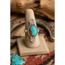Number 8 Turquoise & Sterling Silver Western ...