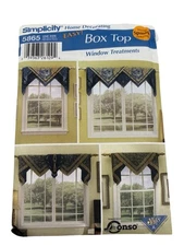 Simplicity Home Decorating 5865 Box Top Window Treatments Pattern