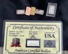SILVER Titanic 2012 (RARE) ACB 1 Gram Bar .999 Fine with COA & Lot of 5 mini bar