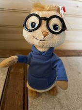 Ty Beanie Baby 2009 Alvin And The Chipmunks 'Simon' Plush Toy Collectible Squeak