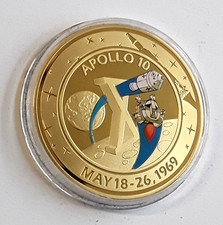 2020 GOLD PLATED PROOF 32g 40mm 50th ANIVERSARY OF THE APOLLO MISSIONS APOLLO 10