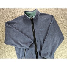 Jack Wolfskin Mens Large Blue Fleece Sweater Jacket Full Zip Polartec Series 200