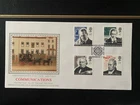 05/09/1995 UK GB Silk FDC - COMMUNICATIONS w/ Rowland Hill Bicentenary SHS