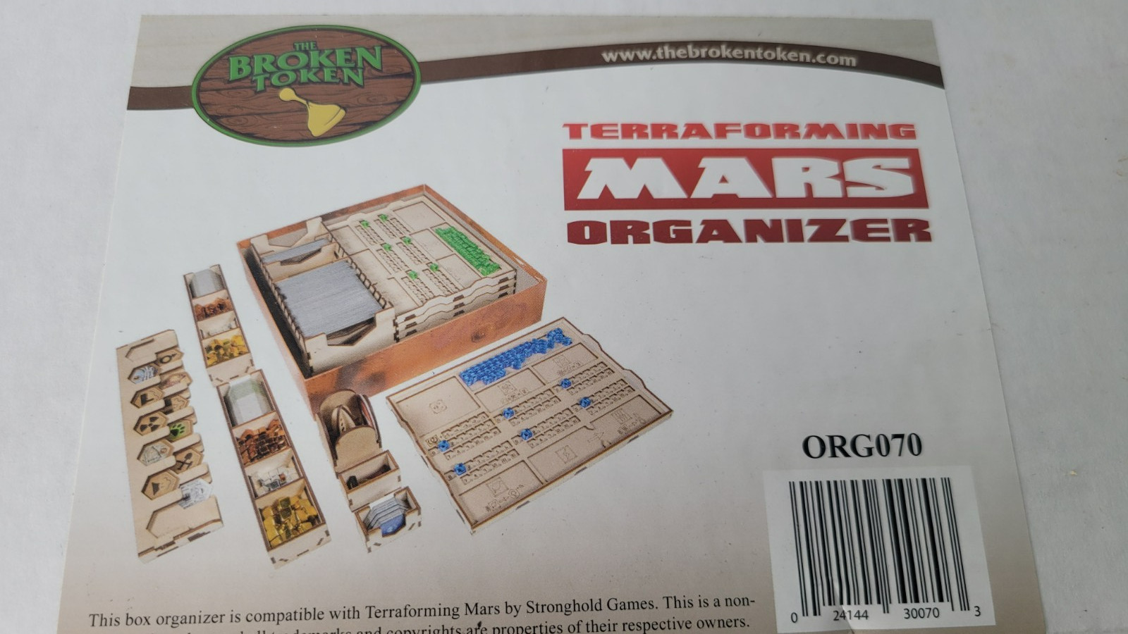 Broken Token Game Storage Tray Terraforming Mars Organizer UNOPENED