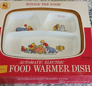 VINTAGE SEARS WINNIE THE POOH BABY FOOD Electric WARMER DISH Walt Disney