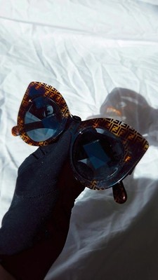 Fendi Archive Sonnenbrille Iconic Logo Oversized Cateye Accessoires y2k Vintage