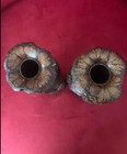Pair of Chrysanthemum Wood Hand Turned Candlesticks — photo 3