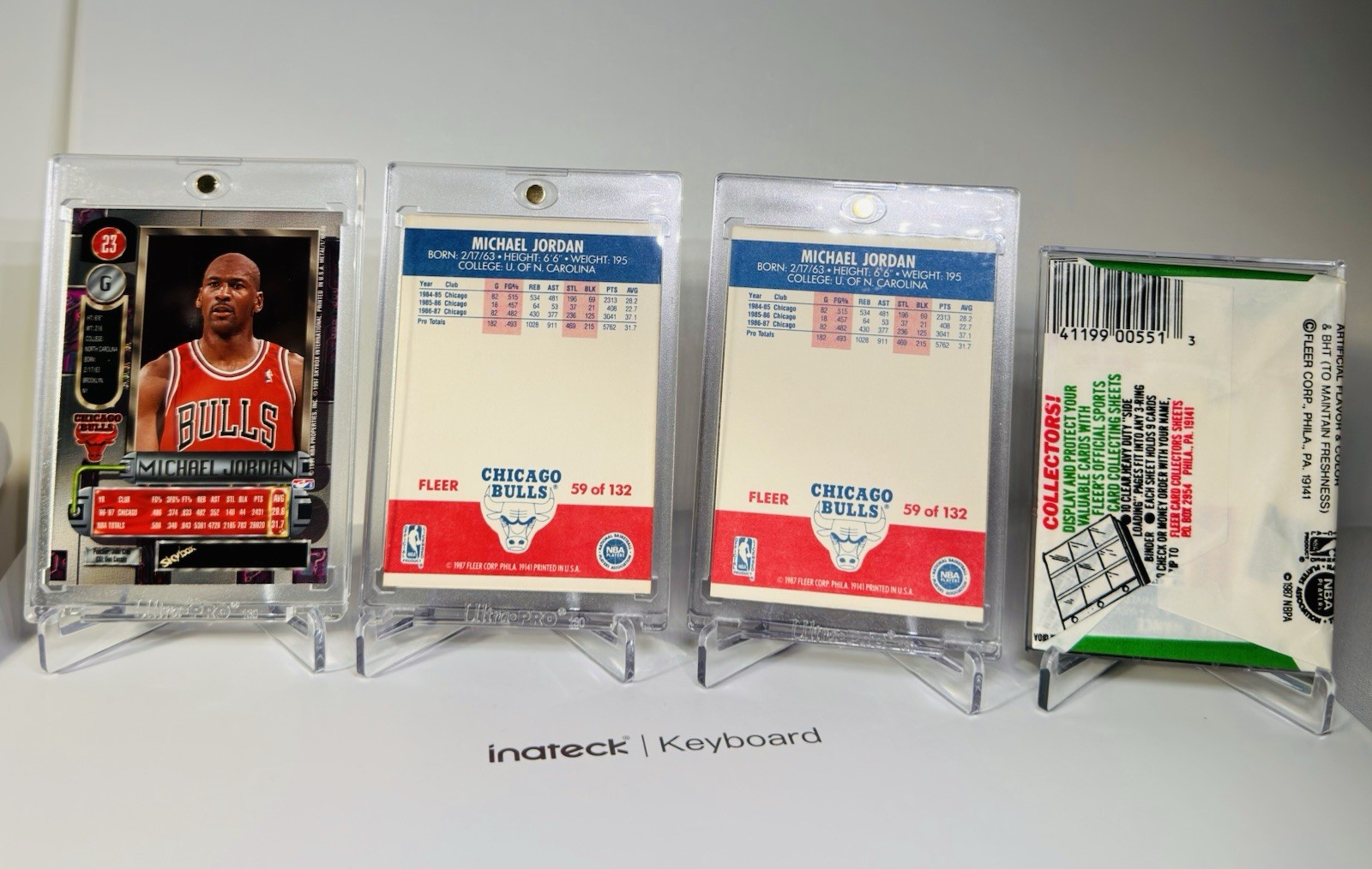 1987 Fleer Basketball Michael Jordan Rookie Cards (Read Description) view 2