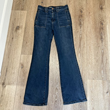 Anthropologie Pilcro Blue Jeans High Rise Wide Boot Leg Stretch Comfort Classic