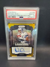 2024 Prizm Franchise Legends Signatures Michael Irvin /10 Gold PSA 10 PoP 1 💎🔥