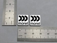 Morel Speaker Badge Logo 15mm Square Silver Pair With Self Stick Adhesive