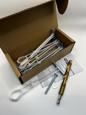 5-Pack 1/4''-20 Quick Toggle Anchors + Bolts for Drywall, Stud, & Concrete Block