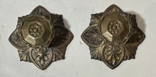 Pair of Decorative Brass Drawer pulls with base plate