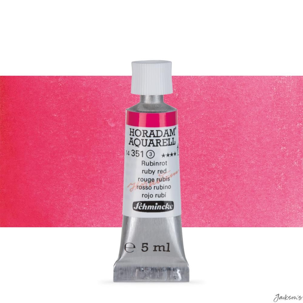 Schmincke Horadam Watercolour Paint Quinacridone PV19 5ml Ruby Red Tube