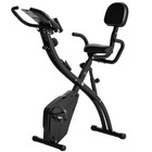 HOMCOM 2-In-1 Folding Exercise Bike with 8-Level Magnetic Resistance Black