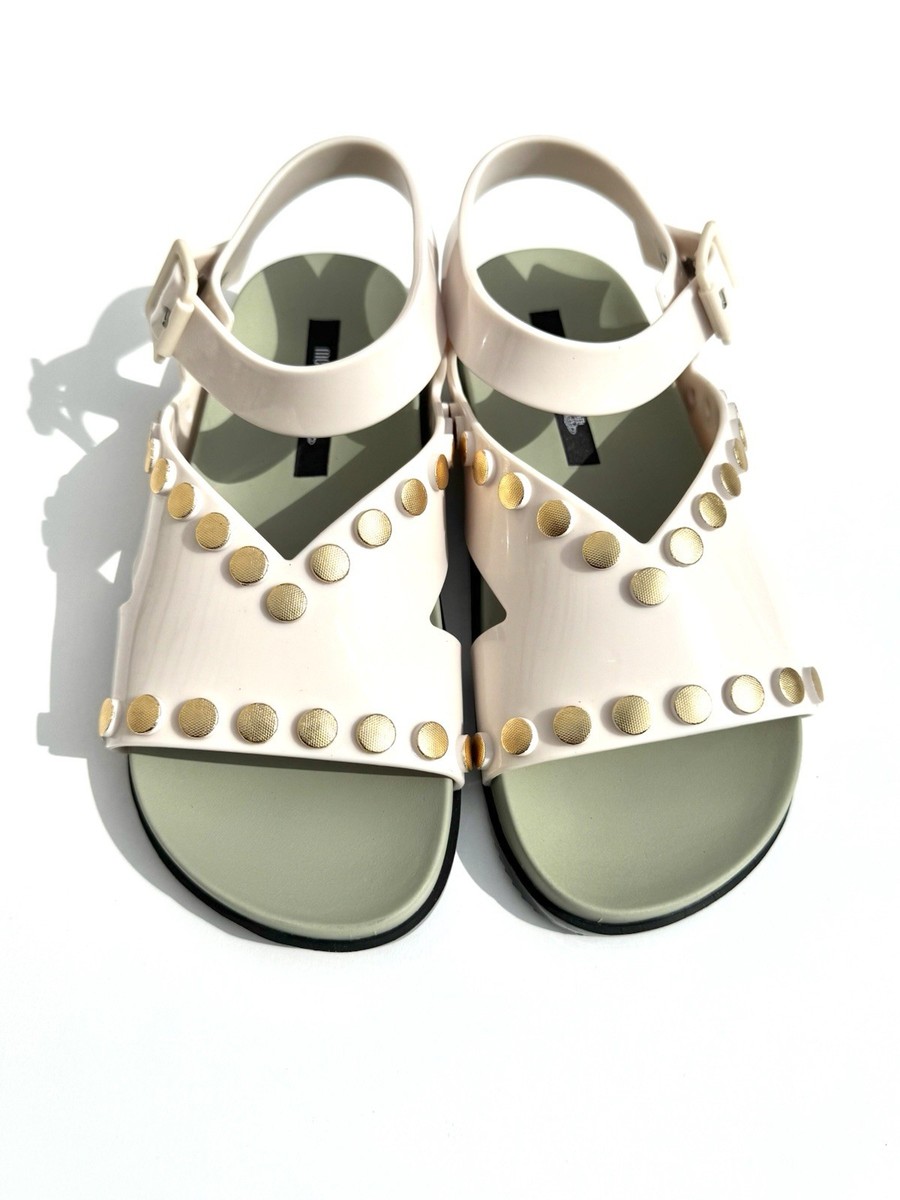 Melissa x Vivienne Westwood sandals Anglomania x Ciao cream gold