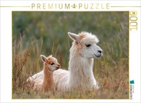 Calvendo Puzzle Alpakas - MutterglüCk Im Gras | 1000 Teile Lege-GrößE 64 × 48 Cm